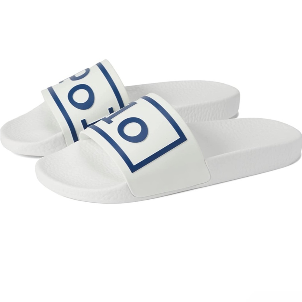 Polo Ralph Lauren Signature Pony Slide Sandals Navy/White